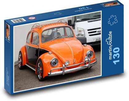 Auto - VW brouk - Puzzle 130 dílků, rozměr 28,7x20 cm