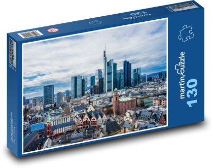 Německo - Frankfurt Nad Mohanem - Puzzle 130 dílků, rozměr 28,7x20 cm