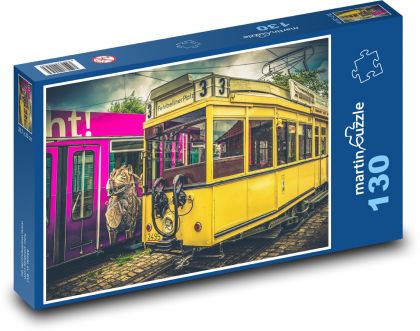 Žlutá tramvaj - Puzzle 130 dílků, rozměr 28,7x20 cm