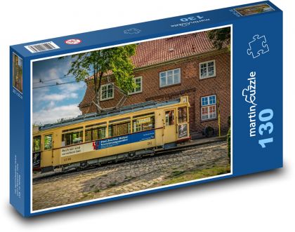 Historická tramvaj - Puzzle 130 dílků, rozměr 28,7x20 cm