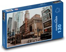 Centrum Chicaga a Chicago Theatre Puzzle 130 - 28,7x20 cm