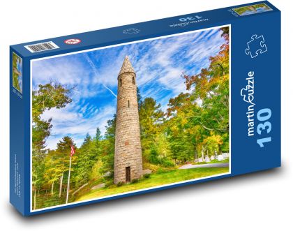 Kamienna Wieża - Puzzle 130 elementów, rozmiar 28,7x20 cm