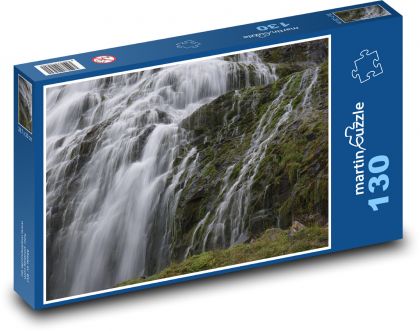 Natura - wodospad - Puzzle 130 elementów, rozmiar 28,7x20 cm