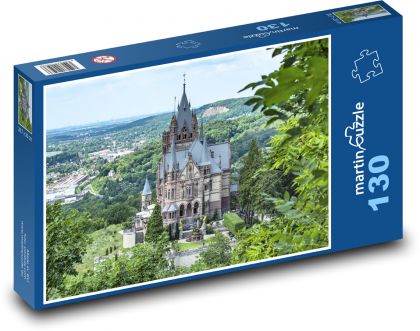 Drachenburg - Německo - Puzzle 130 dílků, rozměr 28,7x20 cm