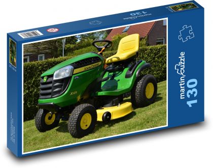záhradný traktor - Puzzle 130 dielikov, rozmer 28,7x20 cm 