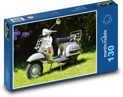 Skúter - Vespa - Puzzle 130 dielikov, rozmer 28,7x20 cm 