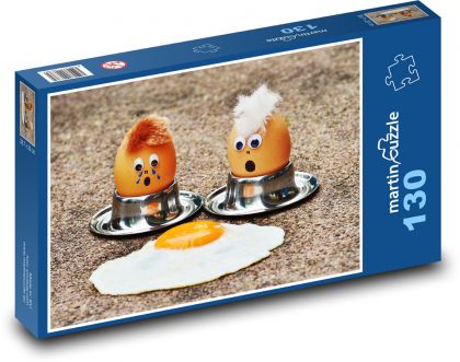 Jajko - Puzzle 130 elementów, rozmiar 28,7x20 cm
