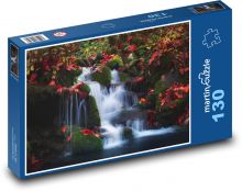 Wasserfall, Herbst Puzzle 130 Teile - 28,7x20 cm