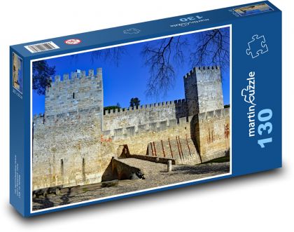 Kamienny zamek w Lizbonie - Puzzle 130 elementów, rozmiar 28,7x20 cm
