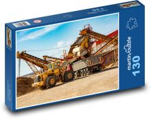Stavebné stroje Puzzle 130 dielikov - 28,7 x 20 cm