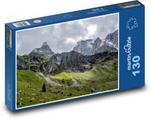 Hory a horské lúky Puzzle 130 dielikov - 28,7 x 20 cm