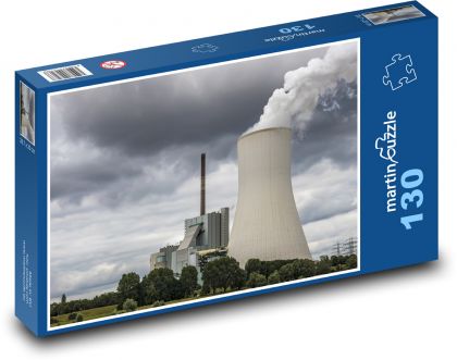 Elektrownia, energia - Puzzle 130 elementów, rozmiar 28,7x20 cm