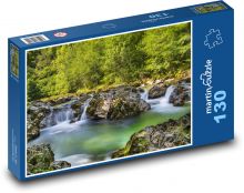 Příroda, řeka, vodopád Puzzle 130 dílků - 28,7 x 20 cm