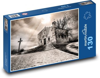 Kirche, Kreuz - Puzzle - 130 Teile