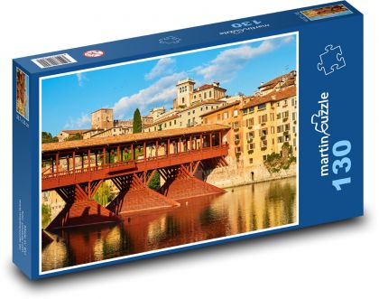 Itálie - Ponte Vecchio - Puzzle 130 dílků, rozměr 28,7x20 cm