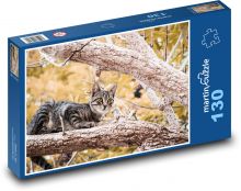 Kočka na stromě Puzzle 130 dílků - 28,7 x 20 cm