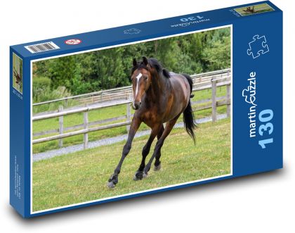 Kôň - Puzzle 130 dielikov, rozmer 28,7x20 cm 