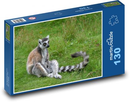 Lemur - Puzzle 130 dielikov, rozmer 28,7x20 cm 
