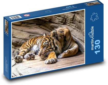 Tiger - Puzzle 130 pieces, size 28.7x20 cm 
