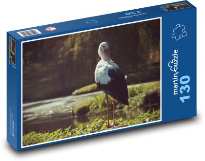 Čáp - Puzzle 130 dílků, rozměr 28,7x20 cm