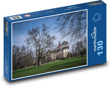 Stromy v parku v zime - Puzzle 130 dielikov, rozmer 28,7x20 cm 