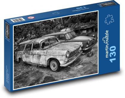 Vraky - Peugeot - Puzzle 130 dielikov, rozmer 28,7x20 cm 
