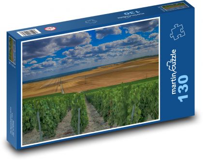 Krajina Vinice Šampaňské - Puzzle 130 dílků, rozměr 28,7x20 cm