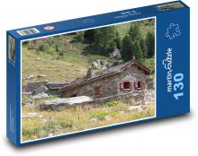 Kamenná chata Puzzle 130 dílků - 28,7 x 20 cm