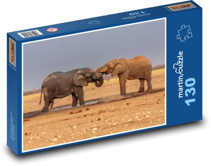 African elephant - Puzzle 130 pieces, size 28.7x20 cm 
