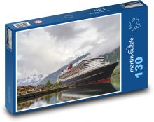 Zaoceánská loď - Queen Mary 2 Puzzle 130 dílků - 28,7 x 20 cm