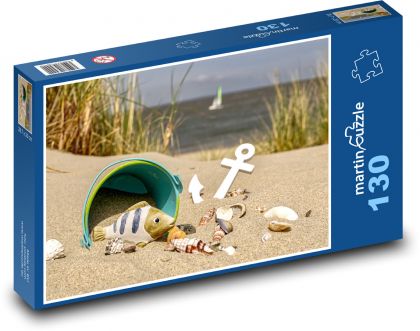 Písek, moře, dovolená - Puzzle 130 dílků, rozměr 28,7x20 cm