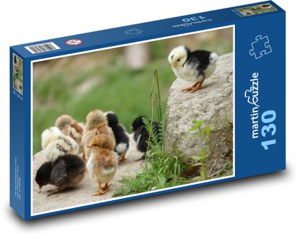 Chicken, chicks - Puzzle 130 pieces, size 28.7x20 cm 