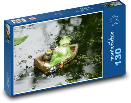 Frog on a boat - Puzzle 130 pieces, size 28.7x20 cm 