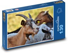 Brązowa koza Puzzle 130 elementów - 28,7x20 cm