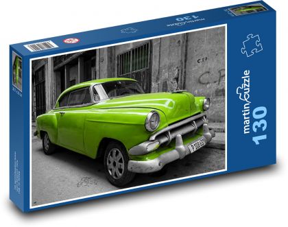 Kuba - stary samochód - Puzzle 130 elementów, rozmiar 28,7x20 cm