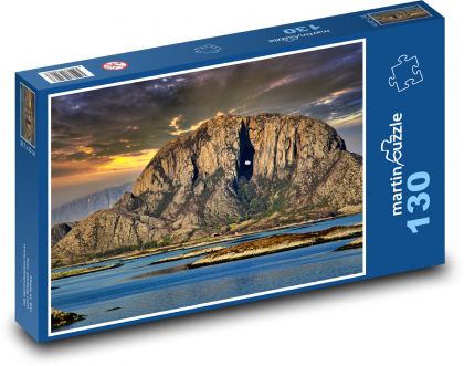 Norsko - Torghatten  - Puzzle 130 dílků, rozměr 28,7x20 cm