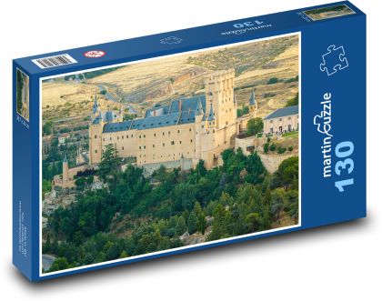 Španělsko - hrad Segovia - Puzzle 130 dílků, rozměr 28,7x20 cm