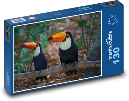 Ptáci - Tukani - Puzzle 130 dílků, rozměr 28,7x20 cm
