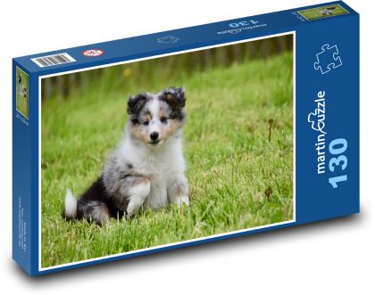 Welpe im Gras - Puzzle - 130 Teile