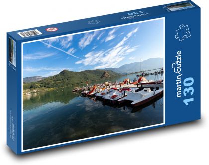 Lake, pedal boats - Puzzle 130 pieces, size 28.7x20 cm 