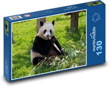Ein Riesenpanda im Gras Puzzle 130 Teile - 28,7x20 cm