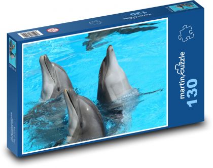 Zvířata - delfíni - Puzzle 130 dílků, rozměr 28,7x20 cm