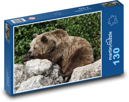 Zvíře - Medvěd hnědý - Puzzle 130 dílků, rozměr 28,7x20 cm