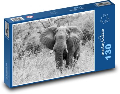 Slon Africký - Puzzle 130 dílků, rozměr 28,7x20 cm