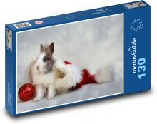 Králíček - trpasličí, vánoce Puzzle 130 dílků - 28,7 x 20 cm