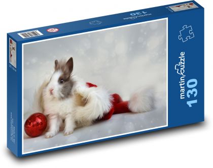Králíček - trpasličí, vánoce - puzzle 130 dílků