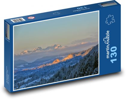 Německo - Alpy, příroda - Puzzle 130 dílků, rozměr 28,7x20 cm