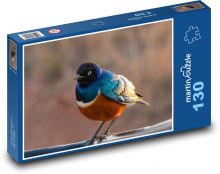 Vták - zviera, perie Puzzle 130 dielikov - 28,7 x 20 cm 