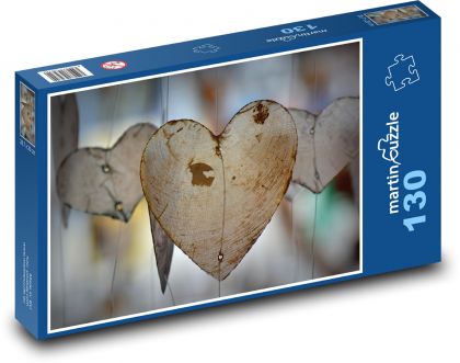 Srdce - láska, romantika - Puzzle 130 dielikov, rozmer 28,7x20 cm 