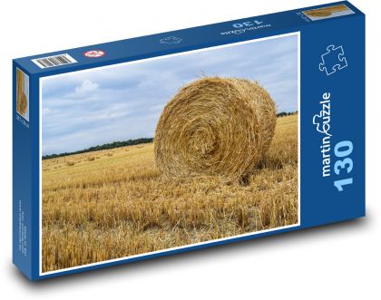 Straw - fields, countryside - Puzzle 130 pieces, size 28.7x20 cm 